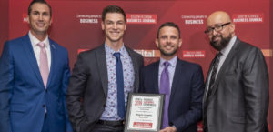 Hayes Locums receiving South Florida Business Journal's 2019 Fastest Growing Companies Award